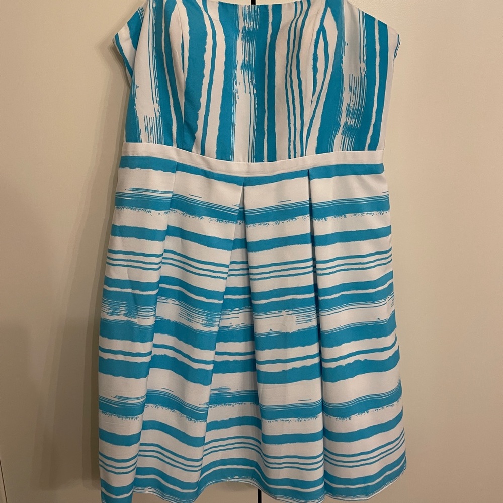Blue and white summer dress.